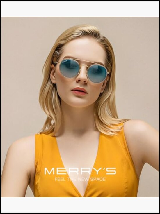 Retro Round Polarized Sunglasses with Double Bridge main image 4